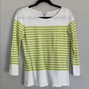 Joie Yellow & White Stripped Top